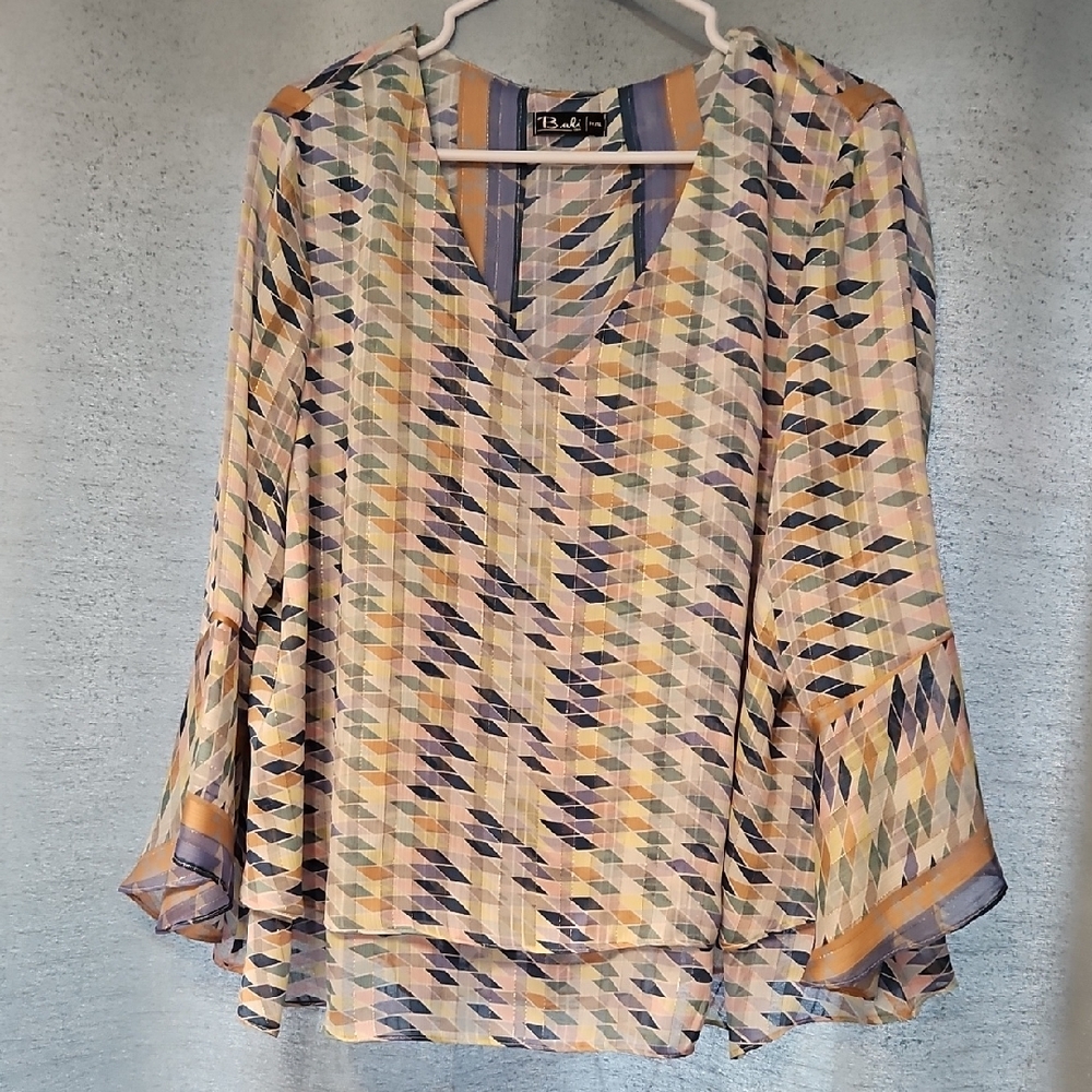 Bali Multicolor Geometric Blouse